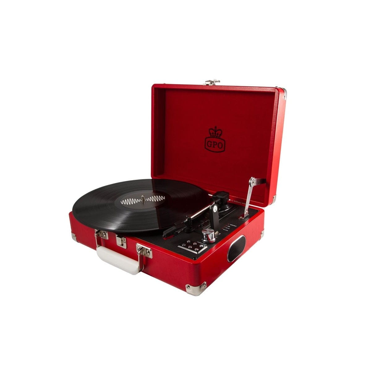 Reproductor De Vinilo Maleta Con Usb Attache Rojo